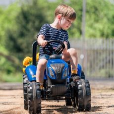 Дитячий трактор на педалях з причепом Falk 3090B NEW HOLLAND (колір - синій)